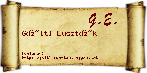 Göltl Euszták névjegykártya
